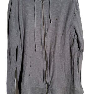 Lions Crest by English Laundry Zip Up Hoodie Olive Green Size Large 100% Cotton